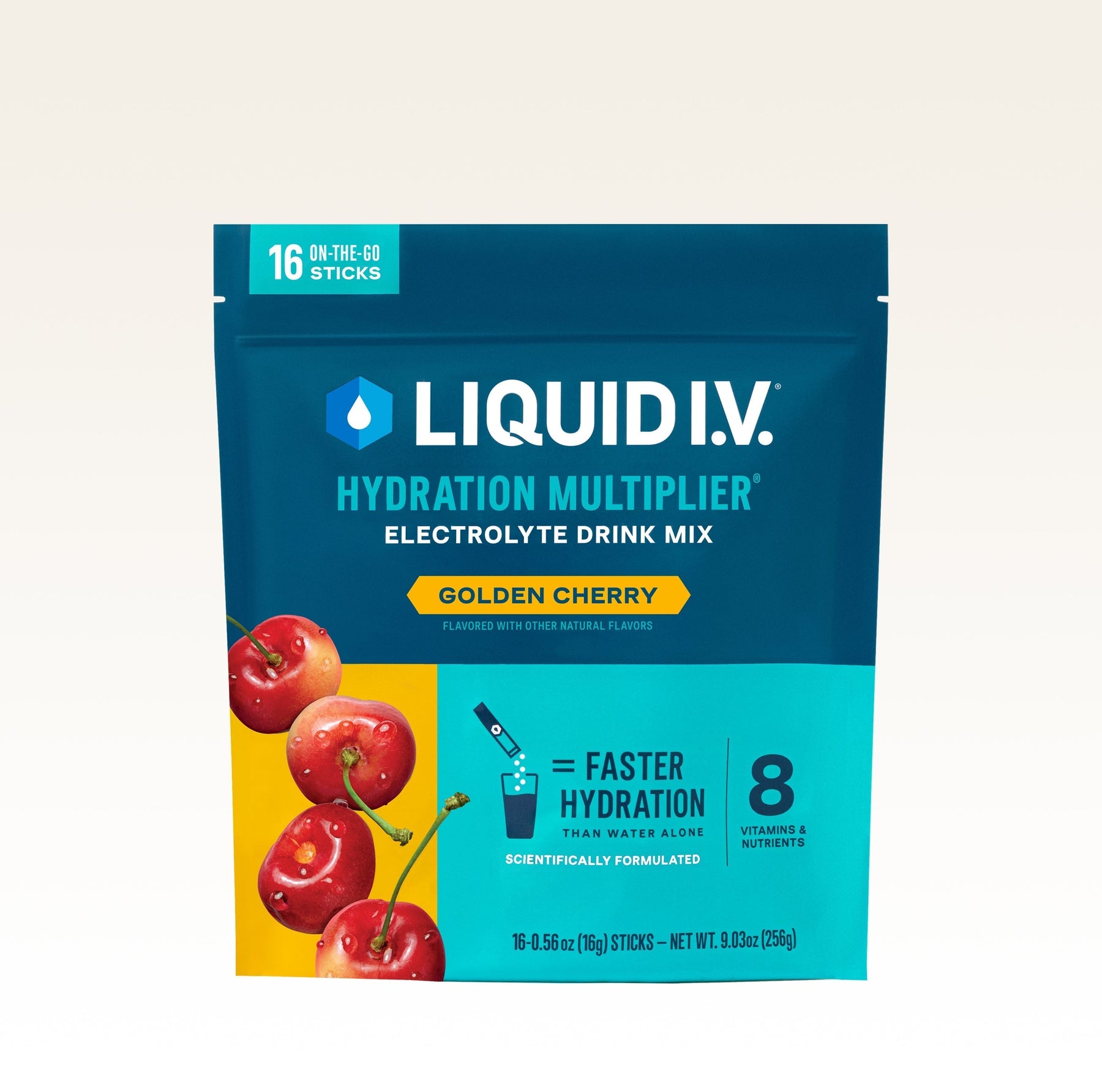 Golden Cherry Hydration Multiplier - Clean Travel Ready